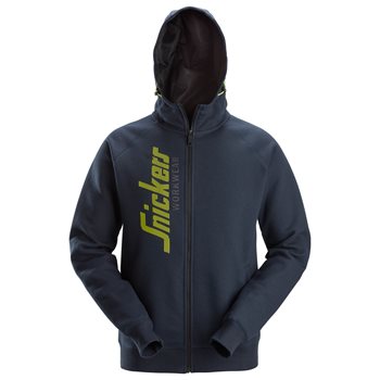 SNICKERS mikina na zip Workwear, modrá